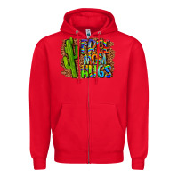 Red free mom hugs Zipper Hoodie - LillyAllenDesigns