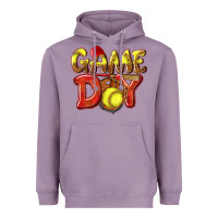 Lavender Game Day Softball Heavyweight Hoodie - NancyCooperArtShop