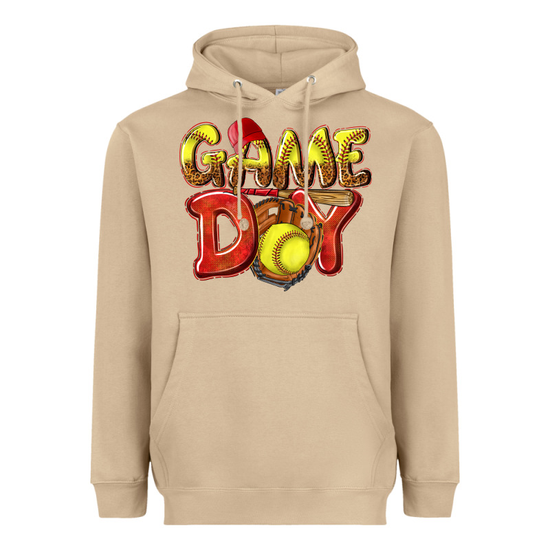 Game Day Softball Heavyweight Hoodie by NancyCooperArtShop | Teevron