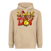 Mushroom Game Day Softball Heavyweight Hoodie - NancyCooperArtShop