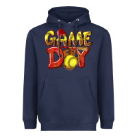 Navy Game Day Softball Heavyweight Hoodie - NancyCooperArtShop