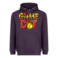 Plum Game Day Softball Heavyweight Hoodie - NancyCooperArtShop