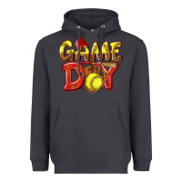 Smoke Game Day Softball Heavyweight Hoodie - NancyCooperArtShop