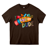 Chocolate Brown dude Heavy Core Tee - CowhideDigitalArt