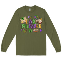 Army Green tax preparer Long Sleeve Tee - MaliasSmallBusiness