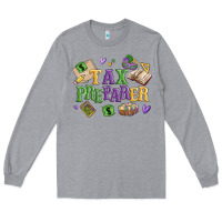 Heather Grey tax preparer Long Sleeve Tee - MaliasSmallBusiness