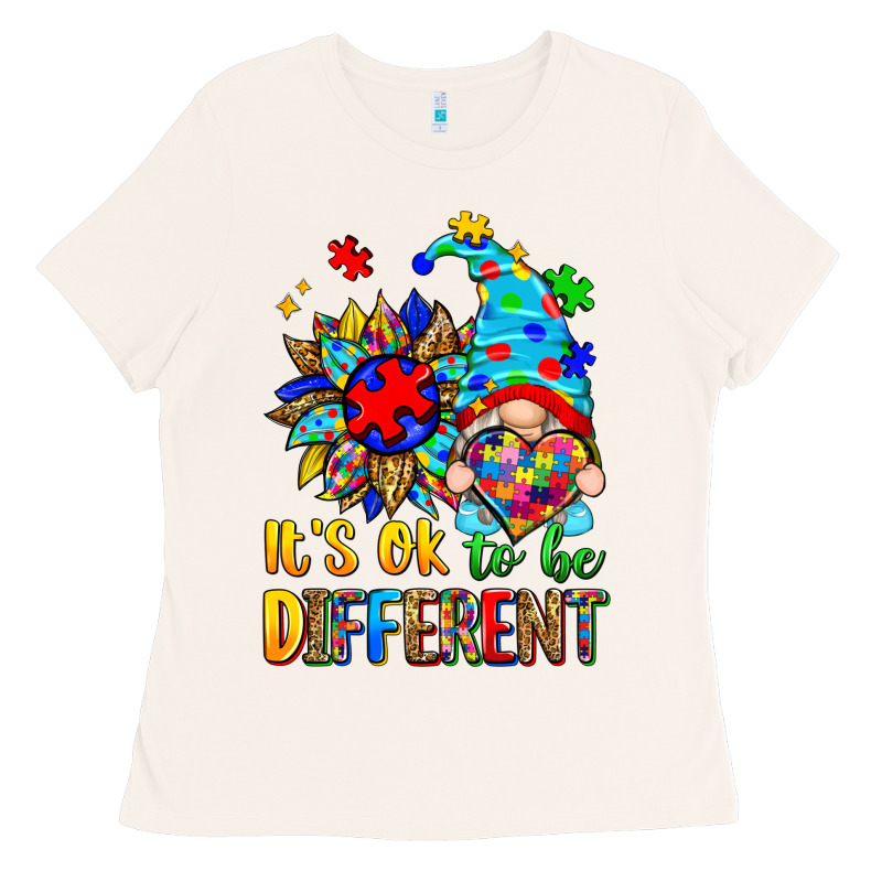 It's Ok To Be Different Autism Gnome Ladies Tee by Zillion Design Studio | Teevron