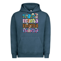 Pigment Midnight Navy Easter mama mama mama Urban Hoodie - OliviaCreatesArt