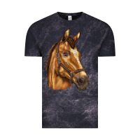 Cloud Black horse Vintage Tee - BarkalooDesign