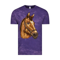 Cloud Purple horse Vintage Tee - BarkalooDesign