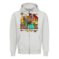 Dove Grey mama hen Zipper Hoodie - LillyAllenDesigns