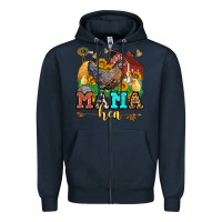 Navy mama hen Zipper Hoodie - LillyAllenDesigns