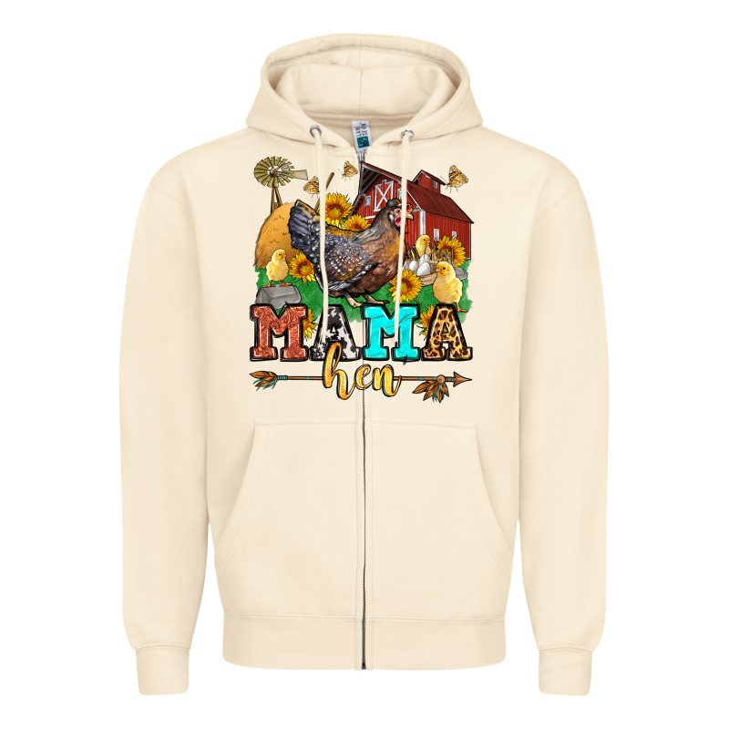 Mama Hen Zipper Hoodie by LillyAllenDesigns | Teevron