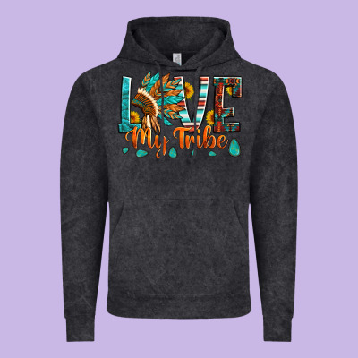 Love My Tribe Native American Indian Headdress Vintage Hoodie Designed By Artiststas