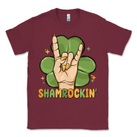 Burgundy st. patrick's day shamrockin' Classic Tee - MaliasSmallBusiness
