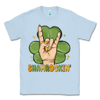 Dusty Blue st. patrick's day shamrockin' Classic Tee - MaliasSmallBusiness