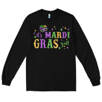 Black it's mardi gras y'all Long Sleeve Tee - MaliasSmallBusiness