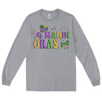 Heather Grey it's mardi gras y'all Long Sleeve Tee - MaliasSmallBusiness