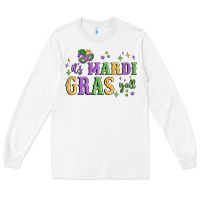 White it's mardi gras y'all Long Sleeve Tee - MaliasSmallBusiness