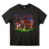 Asphalt Barn farm animals 4th of July Heavy Core Tee - Neo Western