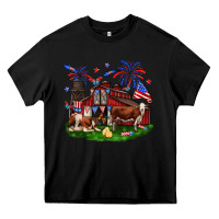 Black Barn farm animals 4th of July Heavy Core Tee - Neo Western