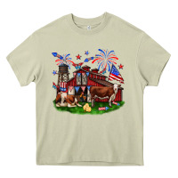 Barn Farm Animals 4th Of July Heavy Core Tee | Teevron