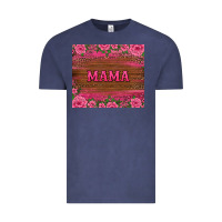 Vintage Denim floral leopard mama tumbler Vintage Tee - BarkalooDesign