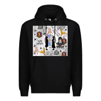 Black gothic girl and colorful girl Premium Hoodie - TumblerDesignByShophia