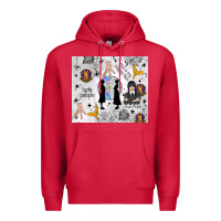 Cardinal gothic girl and colorful girl Premium Hoodie - TumblerDesignByShophia