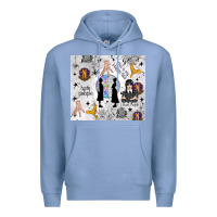 Colony Blue gothic girl and colorful girl Premium Hoodie - TumblerDesignByShophia