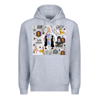 Heather Grey gothic girl and colorful girl Premium Hoodie - TumblerDesignByShophia