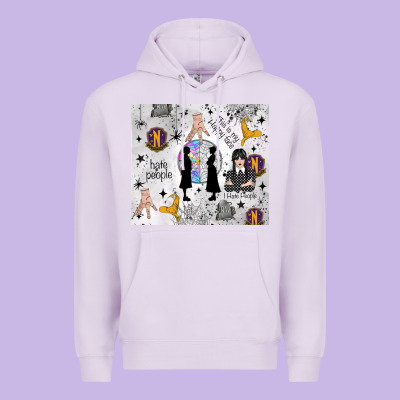 Gothic Girl And Colorful Girl Premium Hoodie Designed By Tumblerdesignbyshophia