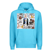 Ocean Blue gothic girl and colorful girl Premium Hoodie - TumblerDesignByShophia
