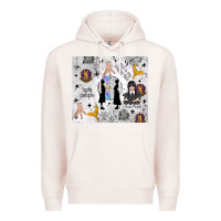 Pale Pink gothic girl and colorful girl Premium Hoodie - TumblerDesignByShophia
