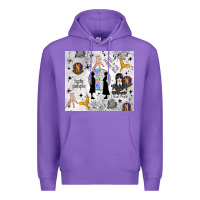 Purple gothic girl and colorful girl Premium Hoodie - TumblerDesignByShophia