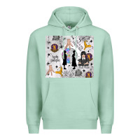 Seafoam gothic girl and colorful girl Premium Hoodie - TumblerDesignByShophia