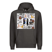 Smoke gothic girl and colorful girl Premium Hoodie - TumblerDesignByShophia