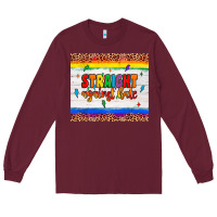 Burgundy straight against hate tumbler Long Sleeve Tee - JahusDesignShop