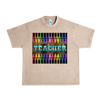 French Oak Teacher Crayons Urban Heavy Tee - LillyAllenDesigns