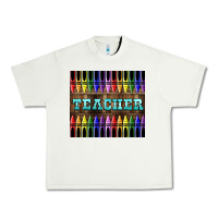 Pistachio Teacher Crayons Urban Heavy Tee - LillyAllenDesigns