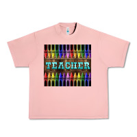 Salmon Teacher Crayons Urban Heavy Tee - LillyAllenDesigns