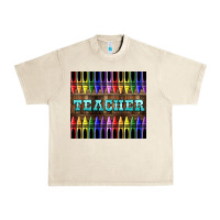 Sandshell Teacher Crayons Urban Heavy Tee - LillyAllenDesigns