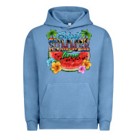 Pigment Pebble Blue Sweet summer time Urban Hoodie - FaDigitalArtStudio