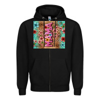 Black floral mama Zipper Hoodie - LillyAllenDesigns