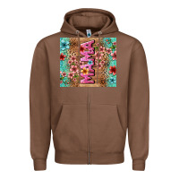 Chestnut floral mama Zipper Hoodie - LillyAllenDesigns