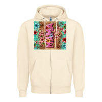 Sandshell floral mama Zipper Hoodie - LillyAllenDesigns