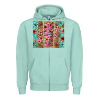 Seafoam floral mama Zipper Hoodie - LillyAllenDesigns
