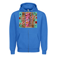 True Royal floral mama Zipper Hoodie - LillyAllenDesigns