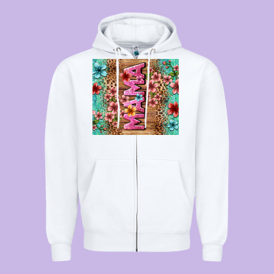 Floral Mama Zipper Hoodie Designed By Lillyallendesigns