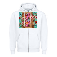 White floral mama Zipper Hoodie - LillyAllenDesigns